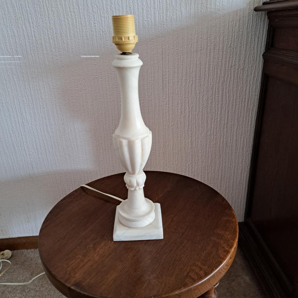 Elegante staande lamp marmeren voet, Overige materialen, Gebruikt, Klassiek, Ophalen of Verzenden