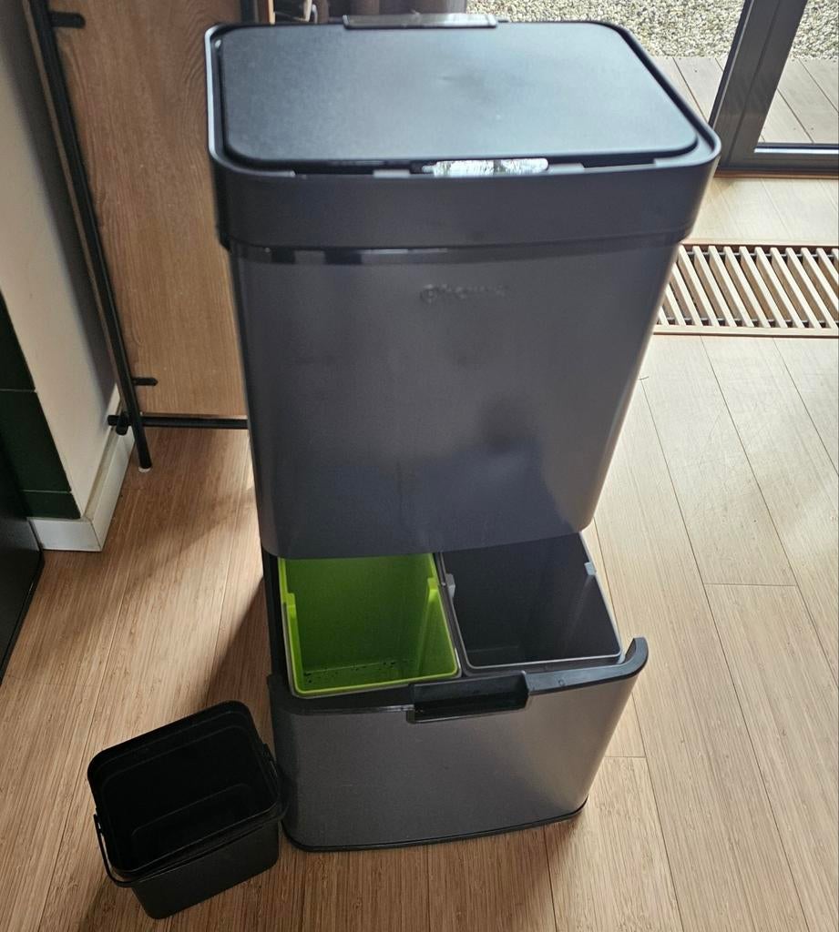 Homra Nexo Prullenbak Afvalscheiding 72L - Defecte Sensor, Ophalen, Gebruikt, 40 liter of meer, Rvs