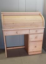 Bureau buro opzetstuk rolluik lades grenen, Ophalen, Zo goed als nieuw, Bureau