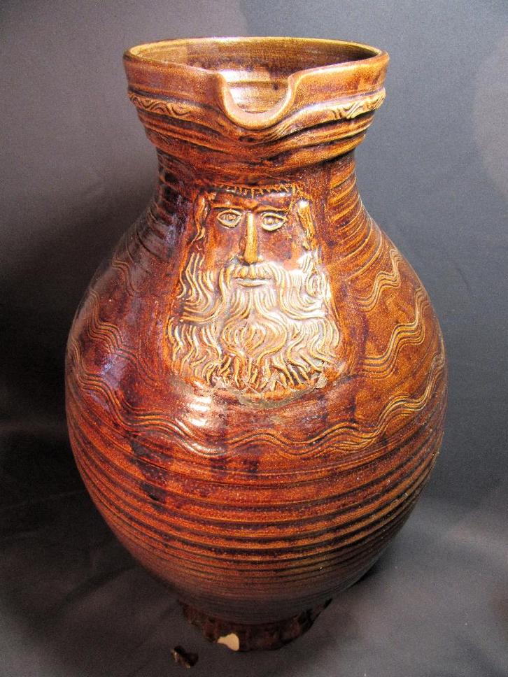 Baardmankruik 47 cm – Rijnlands Steengoed, Antiek en Kunst, Antiek | Keramiek en Aardewerk, Ophalen of Verzenden