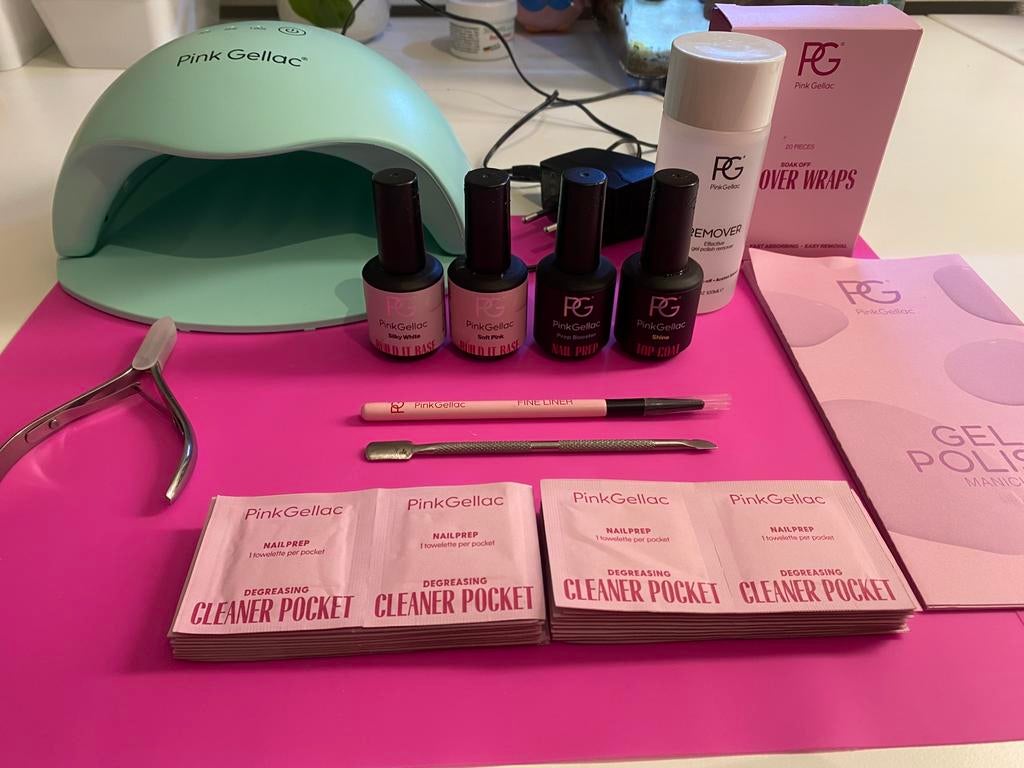 Pink Gellac - Build it base set, Ophalen of Verzenden, Zo goed als nieuw, Toebehoren, Handen en Nagels
