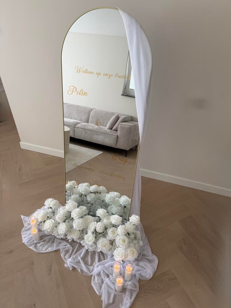 TE HUUR welkomstbord, welkomstspiegel, welkomsbord WEDDING, Huis en Inrichting, Minder dan 50 cm, Ophalen of Verzenden, Zo goed als nieuw