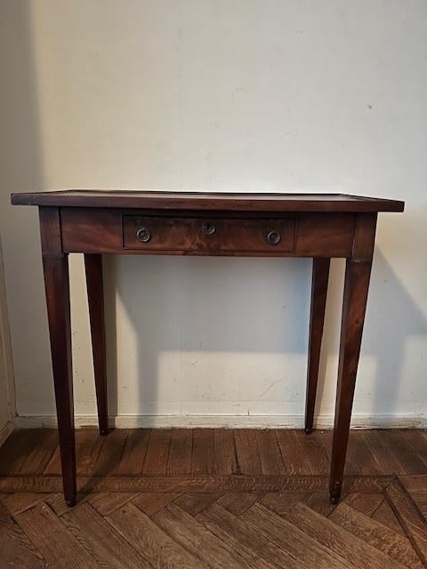 Antiek mahonie sidetable met lade, Huis en Inrichting, Ophalen, Gebruikt, 100 tot 150 cm, Overige houtsoorten