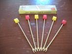 Nieuw 6 Vintage Cocktail Prikkers Snack DDR VEB Dessau, Verzamelen, Retro, Ophalen of Verzenden, Huis en Inrichting