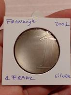 Frankrijk 1 Franc Zilver 2001 - Un Ultime Franc, Postzegels en Munten, Munten | Europa | Niet-Euromunten, Ophalen of Verzenden