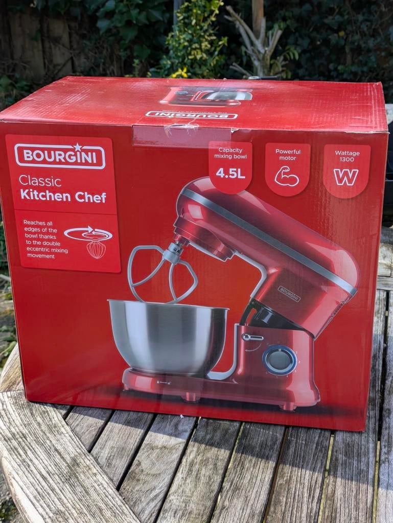 Bourgini Classic Kitchen Chef - Nieuw in doos, 4 liter of meer, Ophalen of Verzenden, Nieuw, 3 snelheden of meer