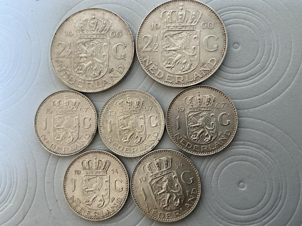 Nederlandse munten Koningin Juliana, Postzegels en Munten, Munten | Nederland, Koningin Juliana, Zilver, Losse munt, Overige waardes
