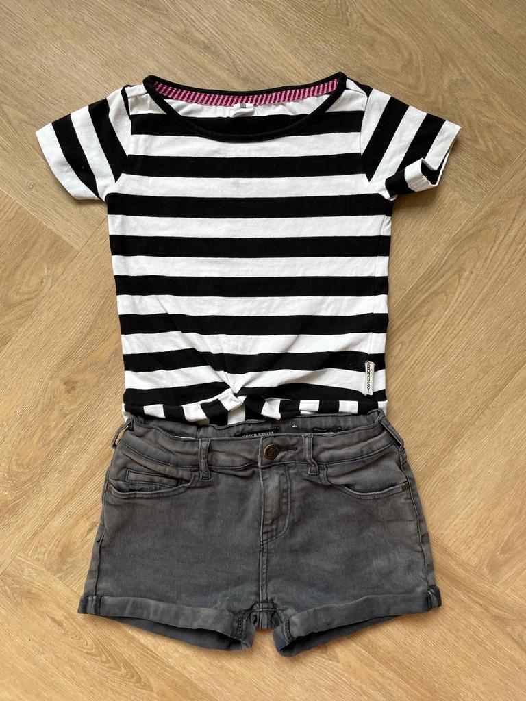 B.nosy mooi gestreept shirtje maat 128, Kinderen en Baby's, Kinderkleding | Maat 128, Verzenden, Zo goed als nieuw, Meisje, Shirt of Longsleeve