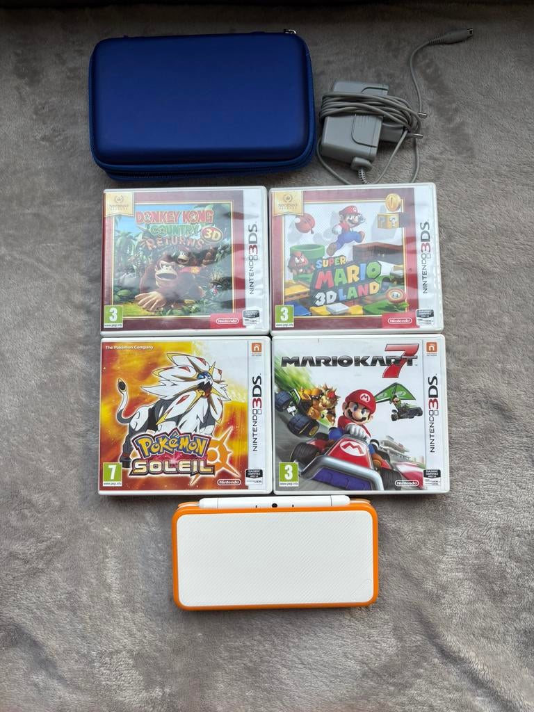 2DS XL & 4 Games, Ophalen of Verzenden, Zo goed als nieuw, 2DS
