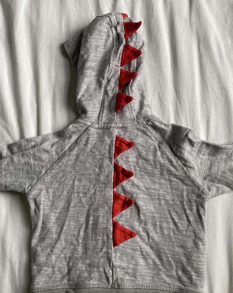 NEXT dino vest grijs maat 6-9 74, Truitje of Vestje, Ophalen of Verzenden, Zo goed als nieuw, Next