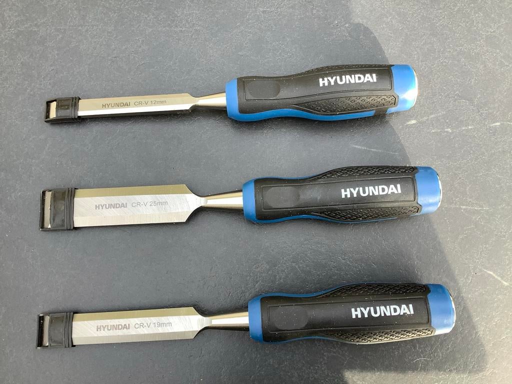 Nieuwe Hyundai 3-delige beitelset - 12, 19, 25 mm, Doe-het-zelf en Verbouw, Gereedschap | Handgereedschap, Ophalen of Verzenden
