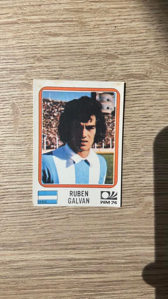 Panini München 74 plaatje Ruben Galvan WK 74, Ophalen of Verzenden, Zo goed als nieuw, Sticker