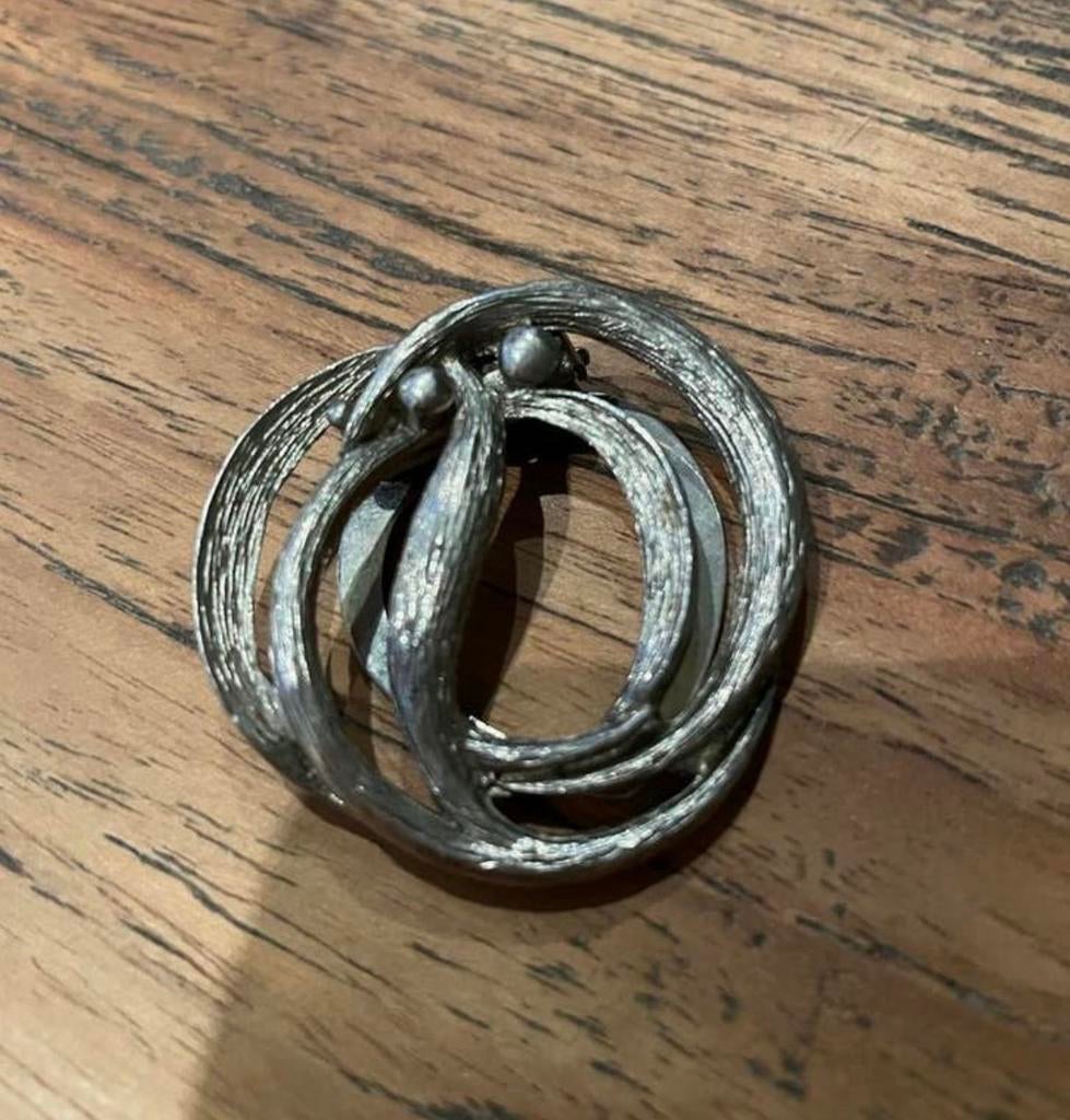 sjaalclip met abstract design, Overige materialen, 4 tot 7 cm, Gebruikt, Ophalen of Verzenden