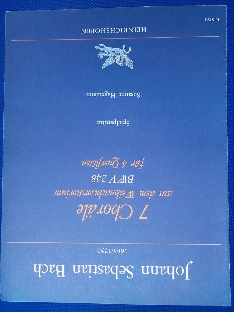 J.S. Bach, 7 Choräle aus dem Weihnachtsoratorium BWV 248, Ophalen of Verzenden, Zo goed als nieuw, Artiest of Componist, Klassiek