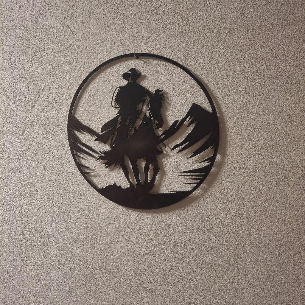 Cowboy in Country style - Cortenstaal, Huis en Inrichting, Ophalen of Verzenden, Nieuw