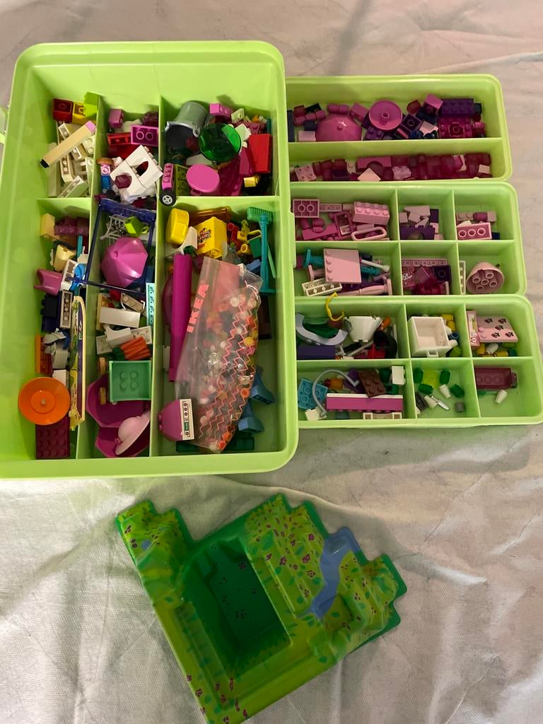 doos met diverse LEGO Friends meisjes lego roze boogjes, Ophalen of Verzenden, Gebruikt, Overige typen