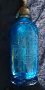 Antieke blauwe sodafles Eerste Schotensche, Ophalen of Verzenden