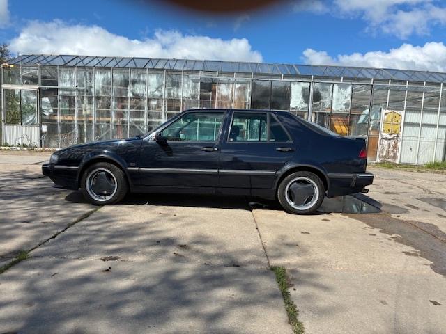 Saab 9000 2.0 CS HB Ecopower 1997 Blauw, Auto's, Saab, Voorwielaandrijving, 1345 kg, Stof, 1800 kg