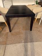 Solide houten eettafel - 180x100 cm - Donkerbruin/Zwart, Gebruikt, Vijf personen of meer, 150 tot 200 cm, Rechthoekig