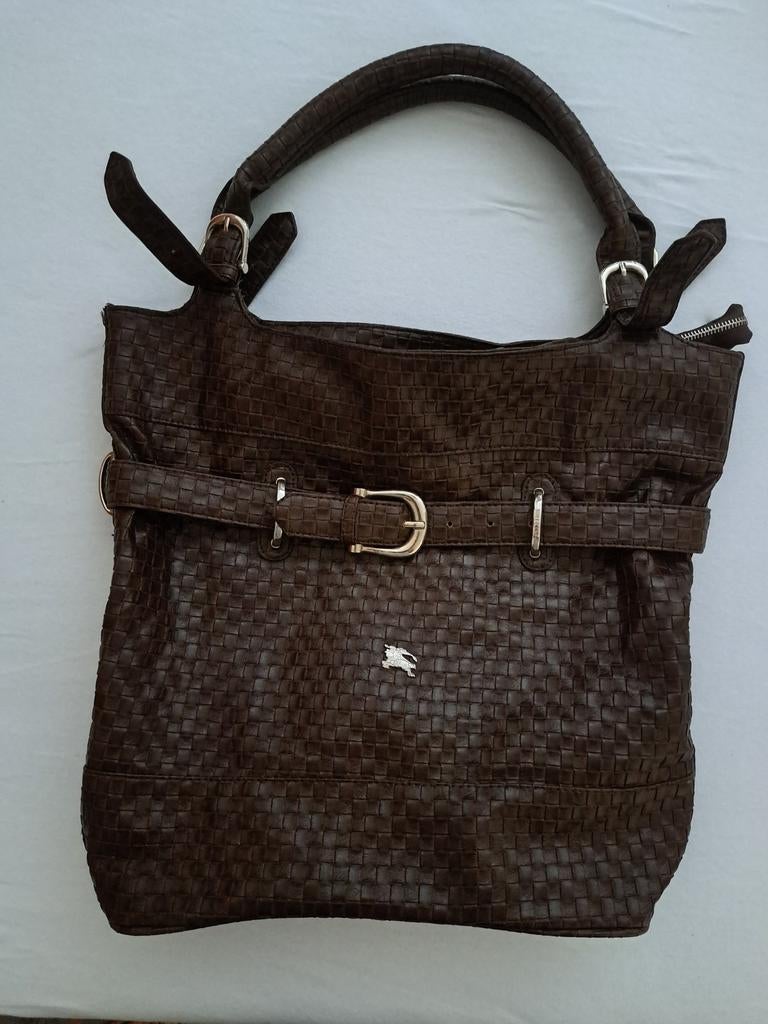 Donker bruine lederen tas, Ophalen of Verzenden, Zo goed als nieuw, Bruin, Handtas