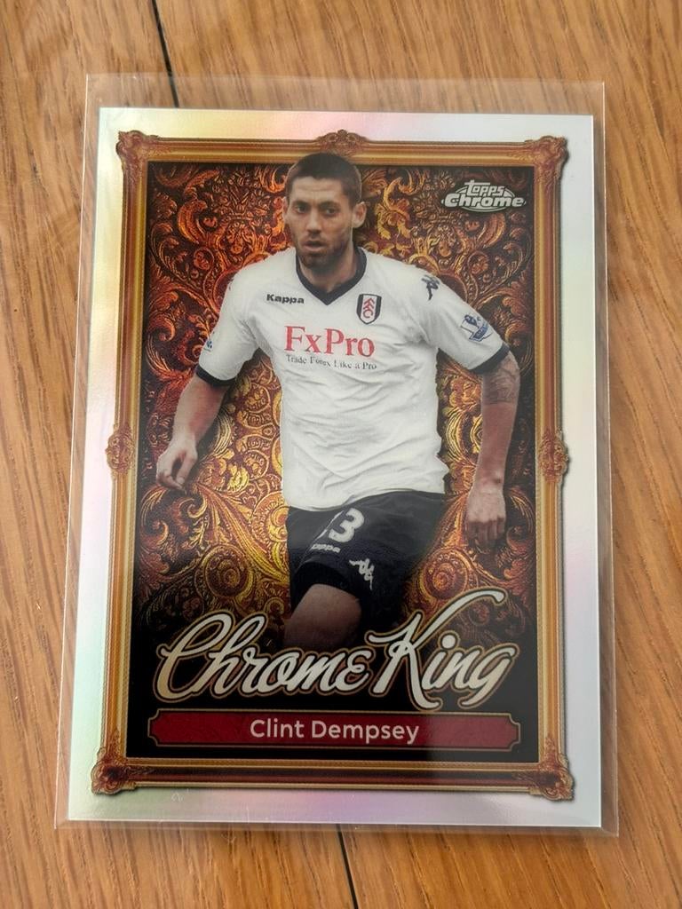 Topps chrome card chrome king clint dempsey, Verzenden, Nieuw, Plaatje