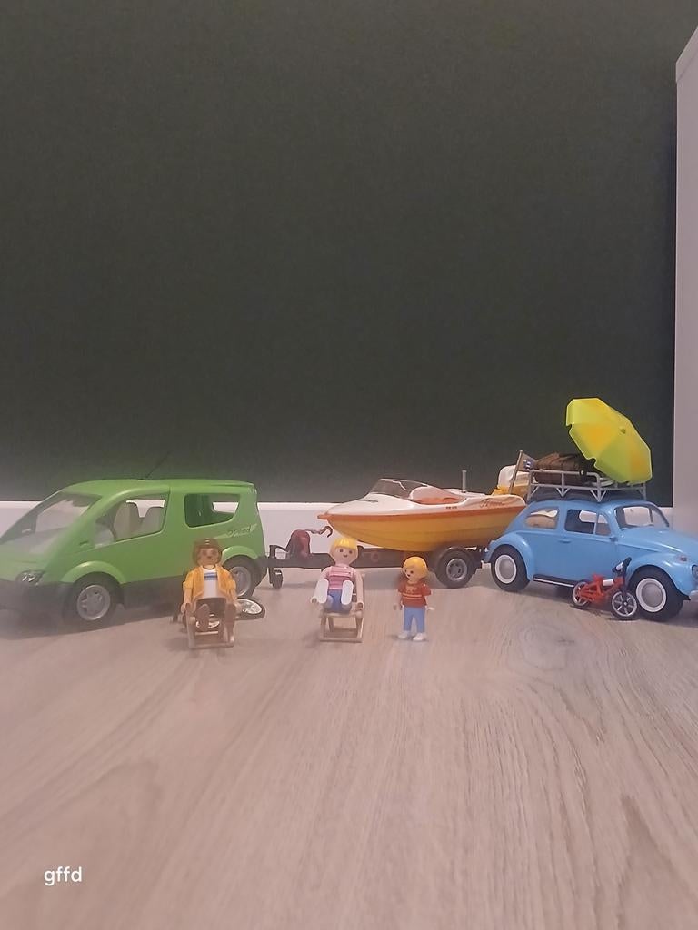 Playmobil Vakantie Set: Auto's, Boot, Figuren & Accessoires, Ophalen of Verzenden, Gebruikt, Complete set