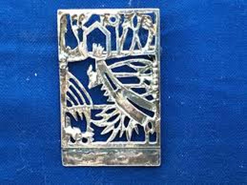 Jeroen Krabbé: zilveren sieraad "Vogelzang", 4 tot 7 cm, Verzenden, Nieuw, Zilver