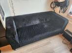 Klippan bank zwart velvet, Ophalen, Gebruikt, 150 tot 200 cm, Tweepersoons