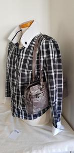 K145 -  CLAUDIO FERRICI grijs lederen damestas, zeer fraai, Sieraden, Tassen en Uiterlijk, Ophalen of Verzenden, -, -, -