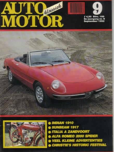 AMK 9 1992 : Alfa Romeo Spider - Indian Single - Sunbeam, Ophalen of Verzenden, Gelezen, Algemeen