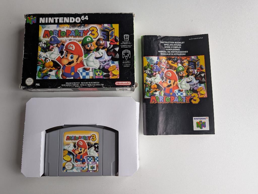 Mario party 3 Cib N64, Avontuur en Actie, Ophalen of Verzenden, Zo goed als nieuw, 3 spelers of meer
