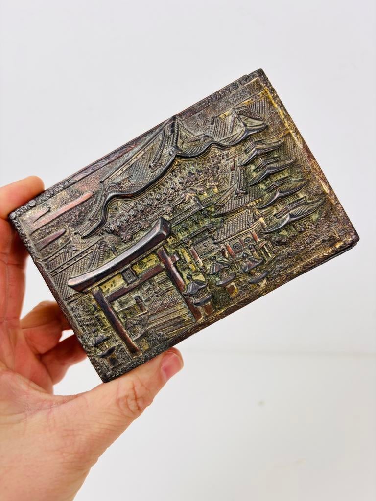 Tempel Meiji-Qing Dynasty snuitserij doos, Ophalen of Verzenden