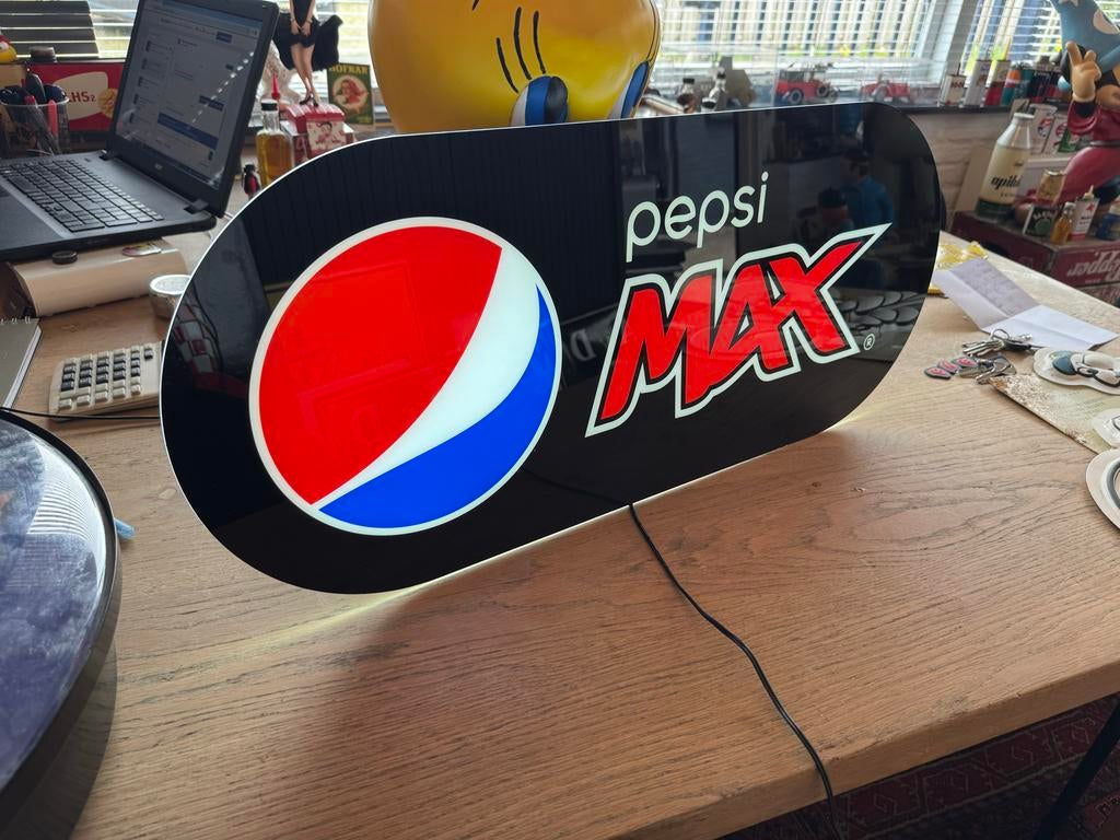 Pepsi MAX LED Lichtbak - Uniek Reclamebord, Verzamelen, Ophalen, ., Lichtbak of (neon) lamp, Zo goed als nieuw