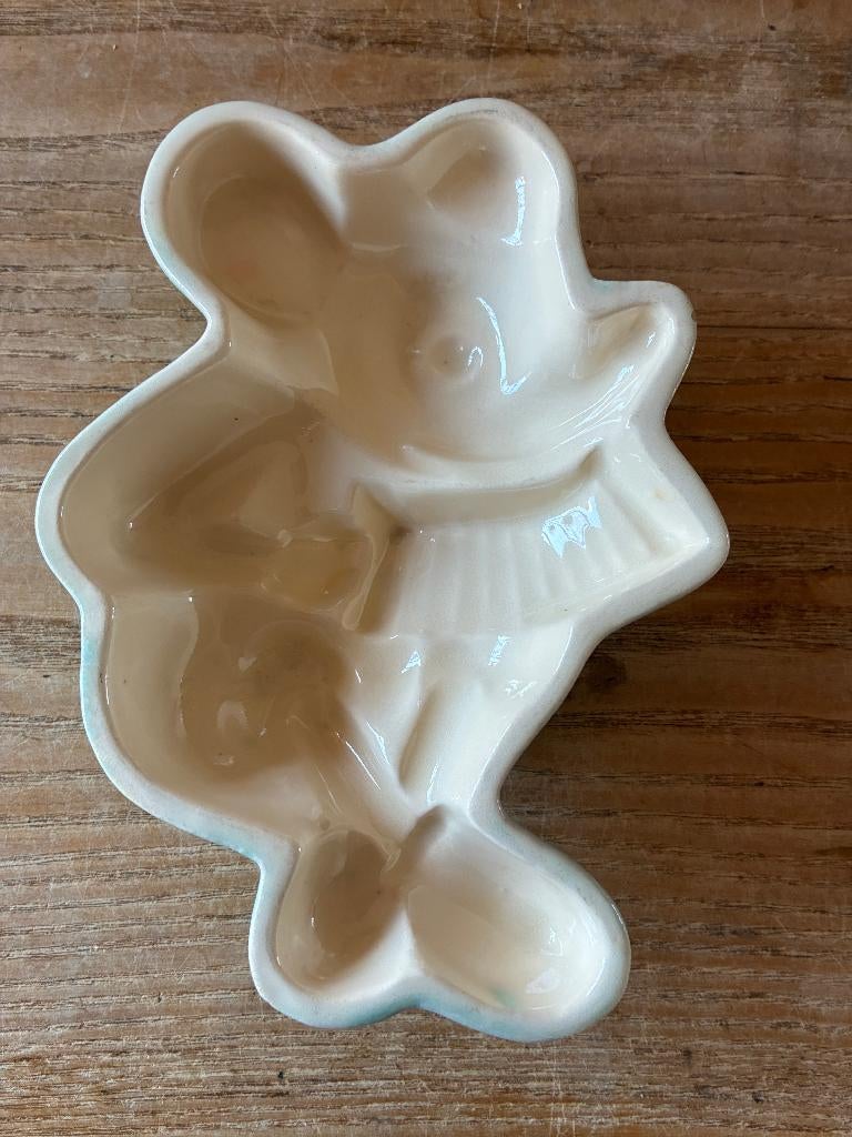 Vintage puddingvorm Mickey Mouse - groen, Ophalen of Verzenden