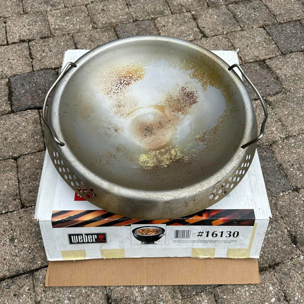 Weber Wok 47 cm voor barbecue - Gebruikt, Ophalen of Verzenden, Gebruikt, Met accessoires