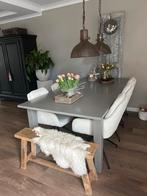 Eettafel taupe 1,10x2,20 gratis, Huis en Inrichting, Tafels | Eettafels, Gebruikt, Vijf personen of meer, 150 tot 200 cm, Rechthoekig
