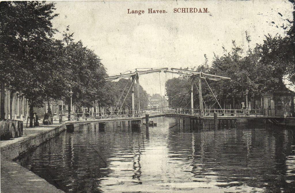 Lange Haven. Schiedam. - brug - 1913 gelopen, Verzenden, Voor 1920, Gelopen, Zuid-Holland