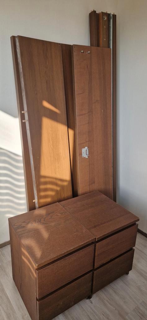 Ikea Besta Tweepersoonsbed 180x200 met 2 nachtkastjes, Huis en Inrichting, Slaapkamer | Bedden, Zo goed als nieuw, Tweepersoons