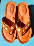 Oranje slippers met hak., Ophalen of Verzenden, Overige typen