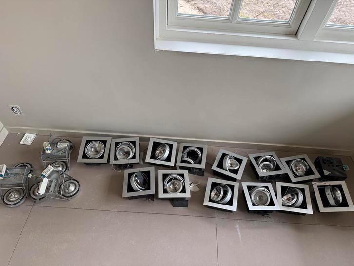 17x Grote LED AR111 Inbouwspots - Zo goed als nieuw, Huis en Inrichting, Lampen | Spots, Zo goed als nieuw, Plafondspot of Wandspot