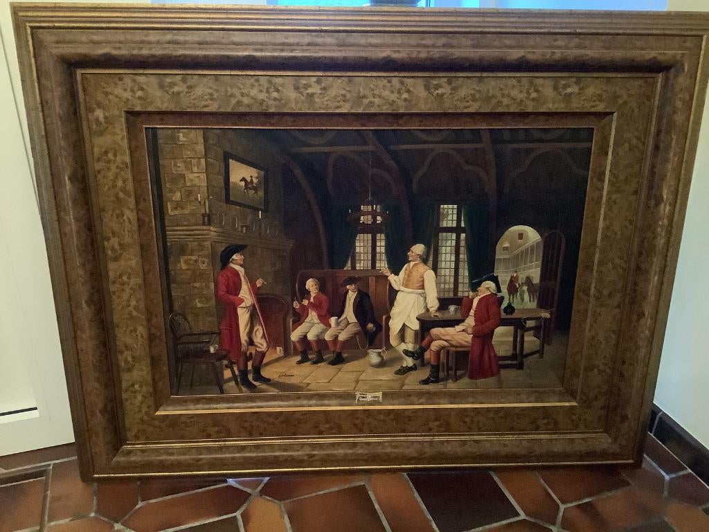*Zéér grote prachtige schilderij met bijzonder mooie kader, Ophalen