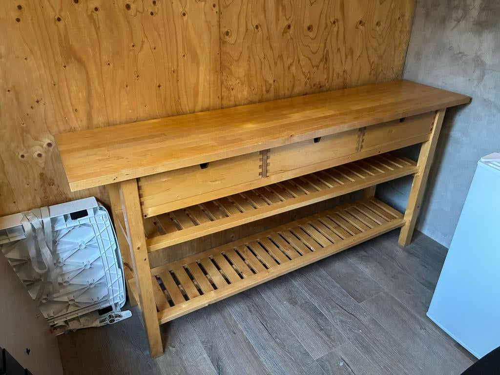 Ikea Norden kast / sidetable, Ophalen, Gebruikt, 150 tot 200 cm, Overige houtsoorten