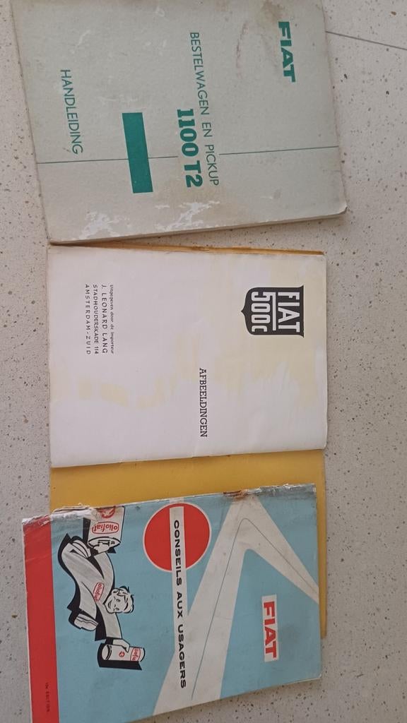 Fiat 1100 T2 Bestelwagen Handleiding & Boekjes, Ophalen of Verzenden
