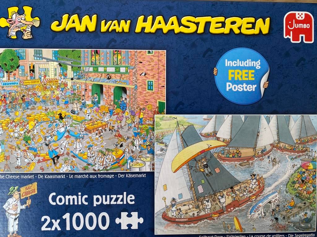 Diverse Jan van Haasteren puzzels 1000-1500 stukjes, Ophalen, 500 t/m 1500 stukjes, Zo goed als nieuw, Legpuzzel