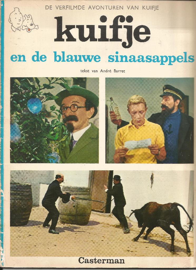 Kuifje, 2 filmstrip oa "Kuifje e d blauwe sinaasappels" "65, Boeken, Stripboeken, Eén stripboek, Ophalen of Verzenden, Gelezen