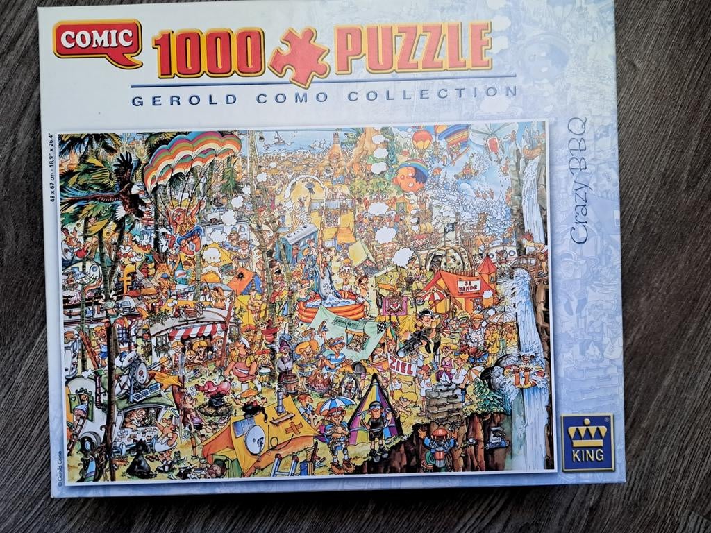 King Comic 1000 Puzzel Gerold Como Collection Crazy BBQ, Ophalen of Verzenden, 500 t/m 1500 stukjes, Legpuzzel