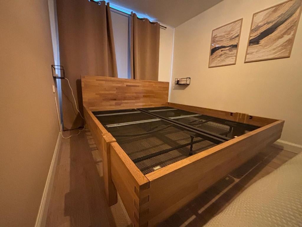 Goossens bedombouw 200x220 – massief hout – zeer stevig, Huis en Inrichting, Slaapkamer | Bedden, Ophalen, Bruin, Tweepersoons