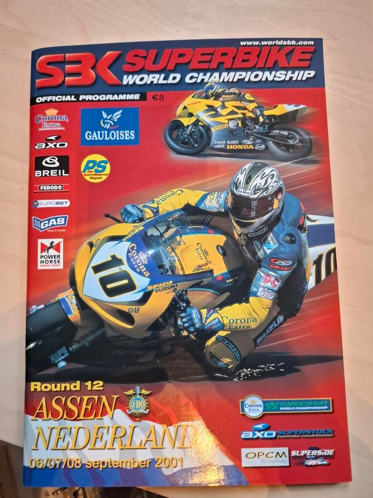 Gesigneerd programmaboekje Superbike Assen, Ophalen of Verzenden, Zo goed als nieuw, Motoren