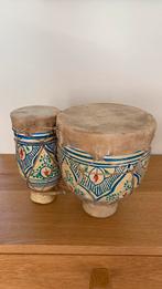 Prachtige Afrikaanse djembe keramiek met echt vel, Ophalen of Verzenden, Zo goed als nieuw, Trommel