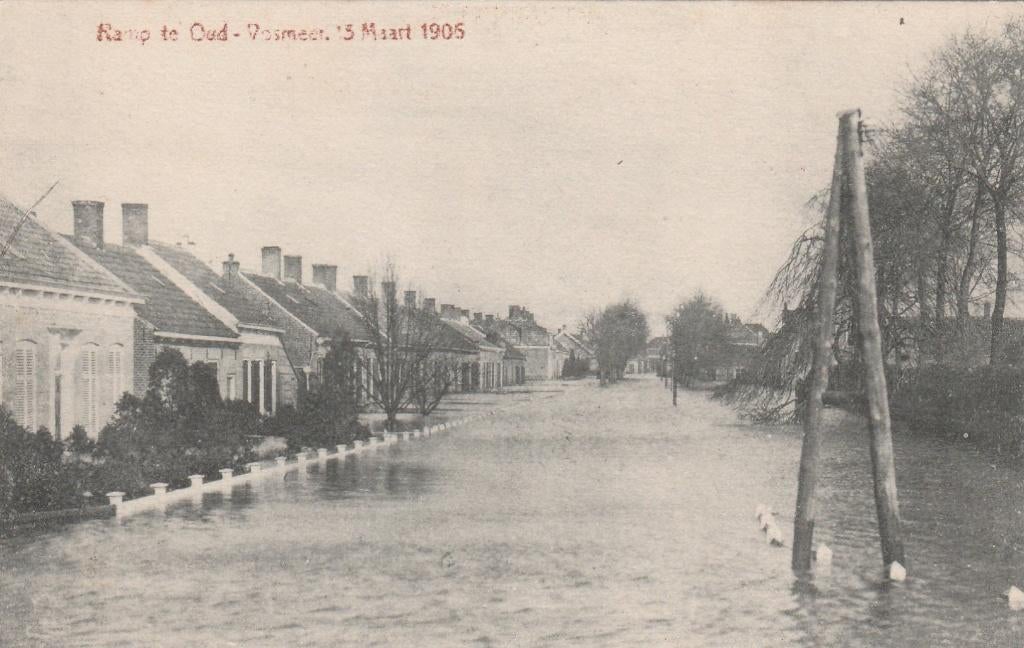 Ansichtkaart, Oud-Vossemeer, maart 1906  (2143), Verzenden, Voor 1920, Ongelopen, Zeeland